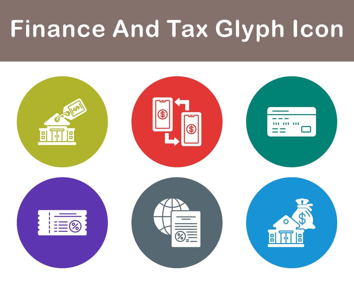 Finance And Tax Vector Icon Set