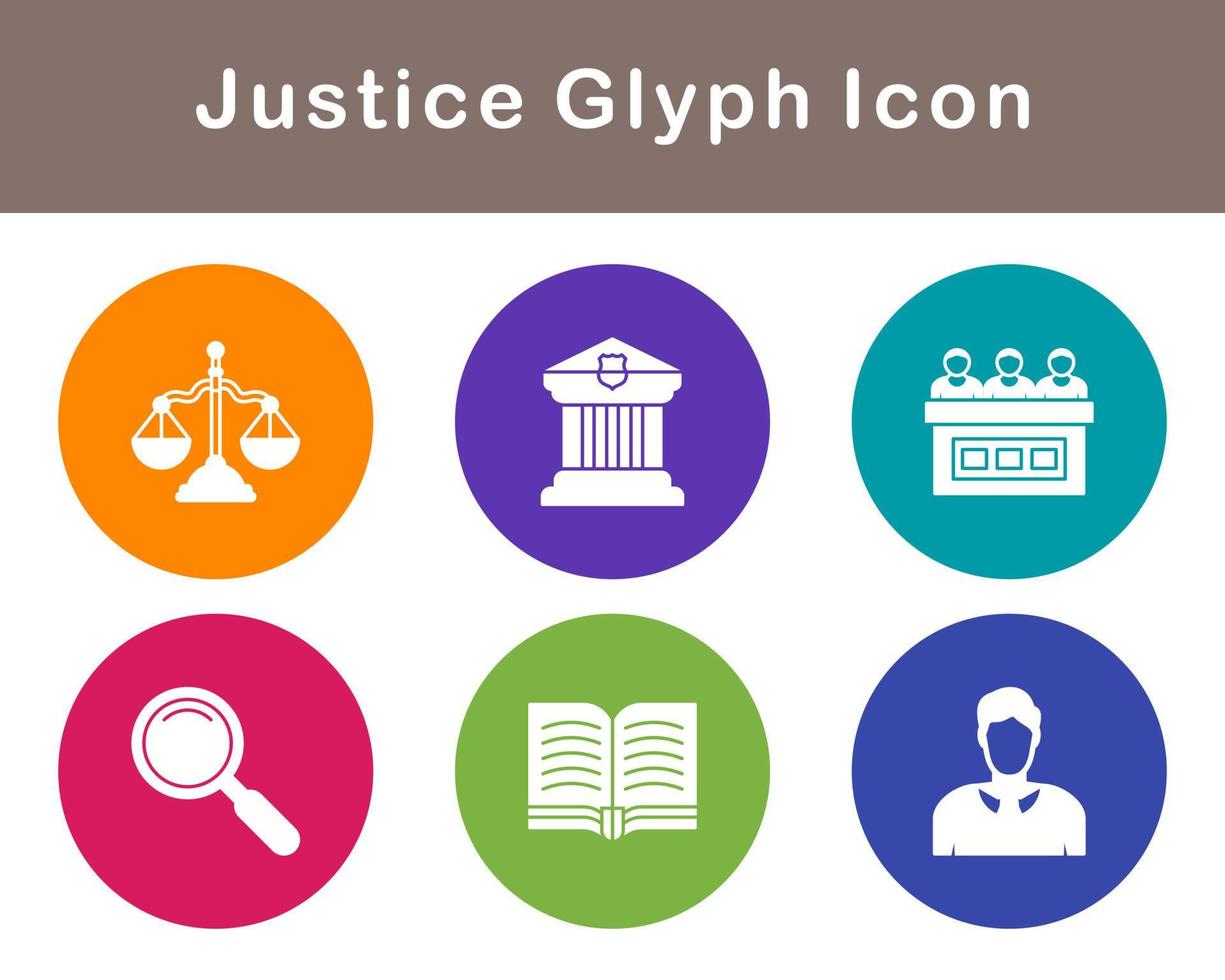 Justice Vector Icon Set