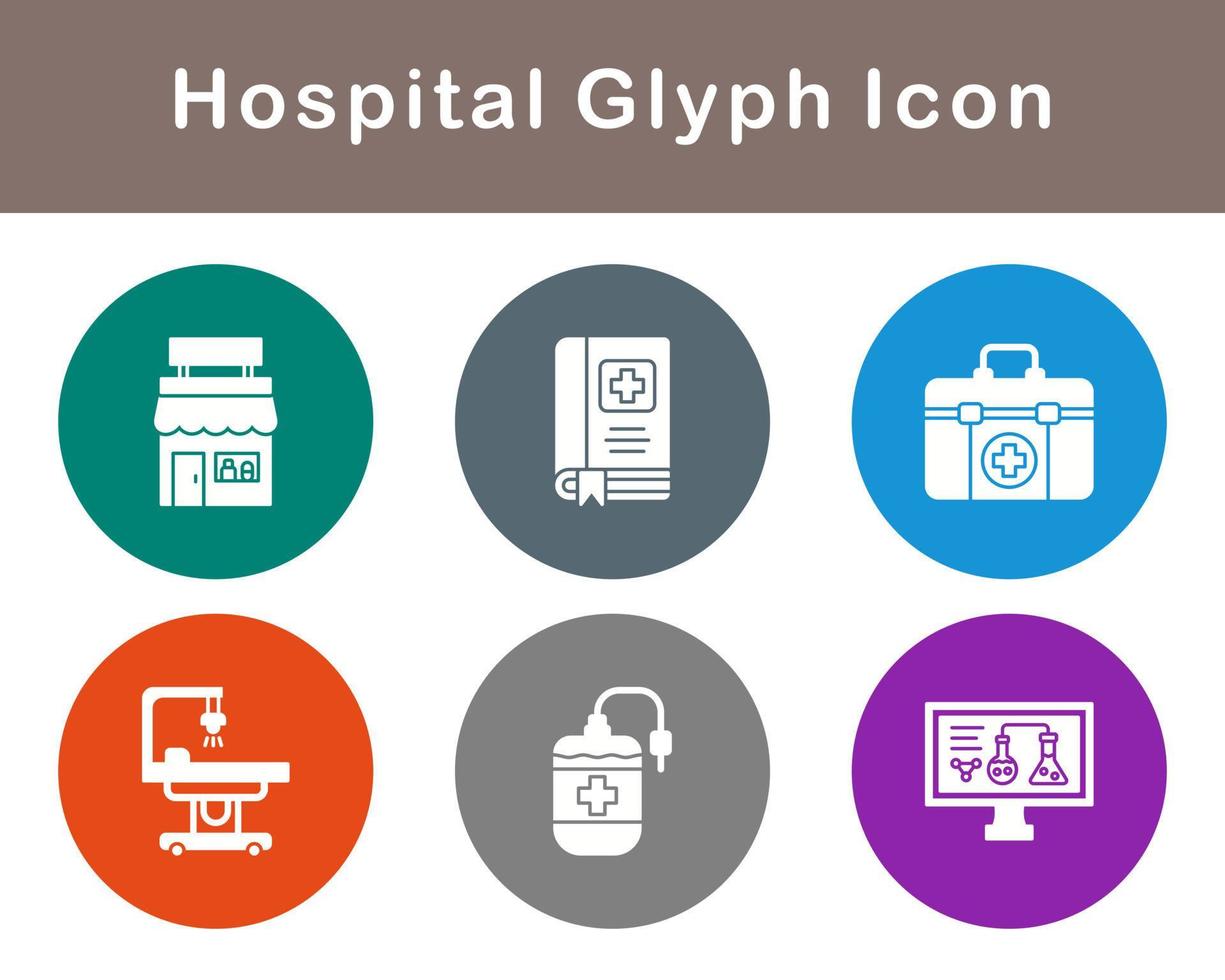 hospital vector icono conjunto