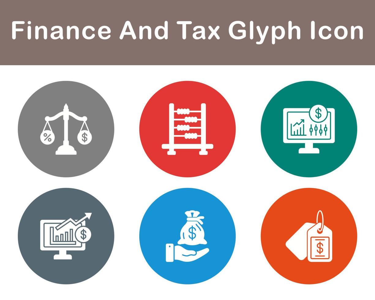 Finance And Tax Vector Icon Set