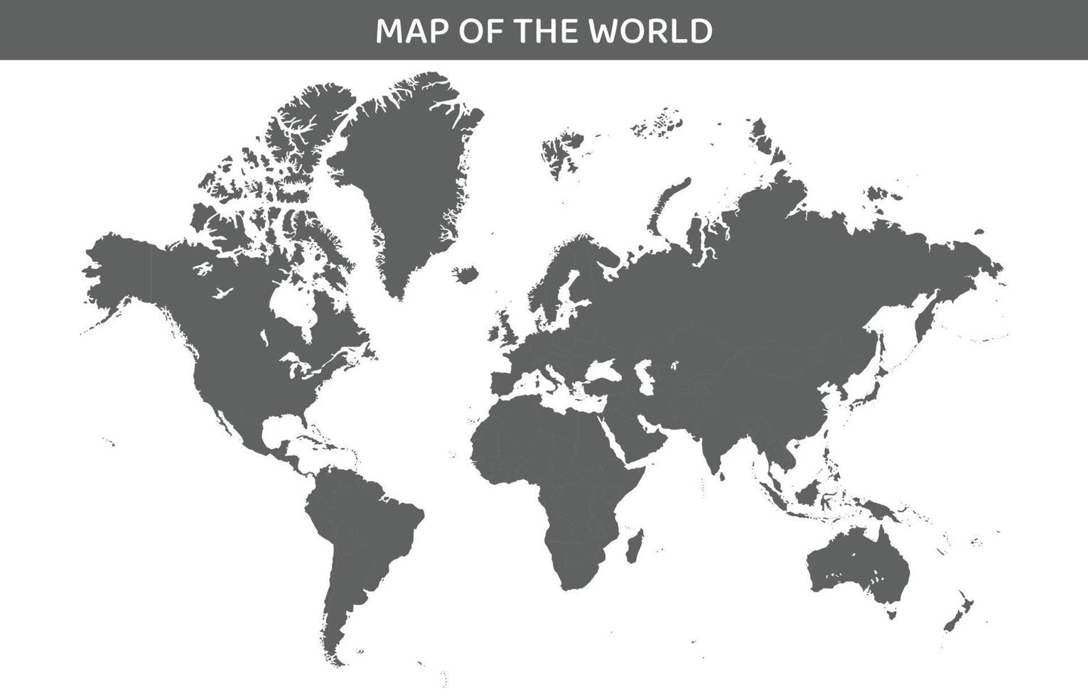 World Map Black white vector