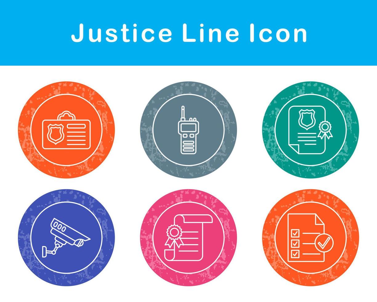 Justice Vector Icon Set