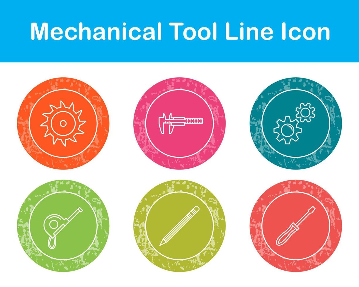 mecánico herramienta vector icono conjunto