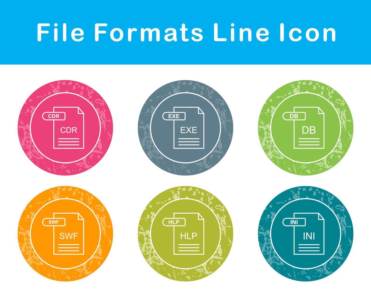 archivo formatos vector icono conjunto