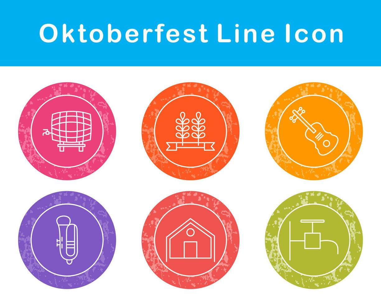 Oktoberfest vector icono conjunto