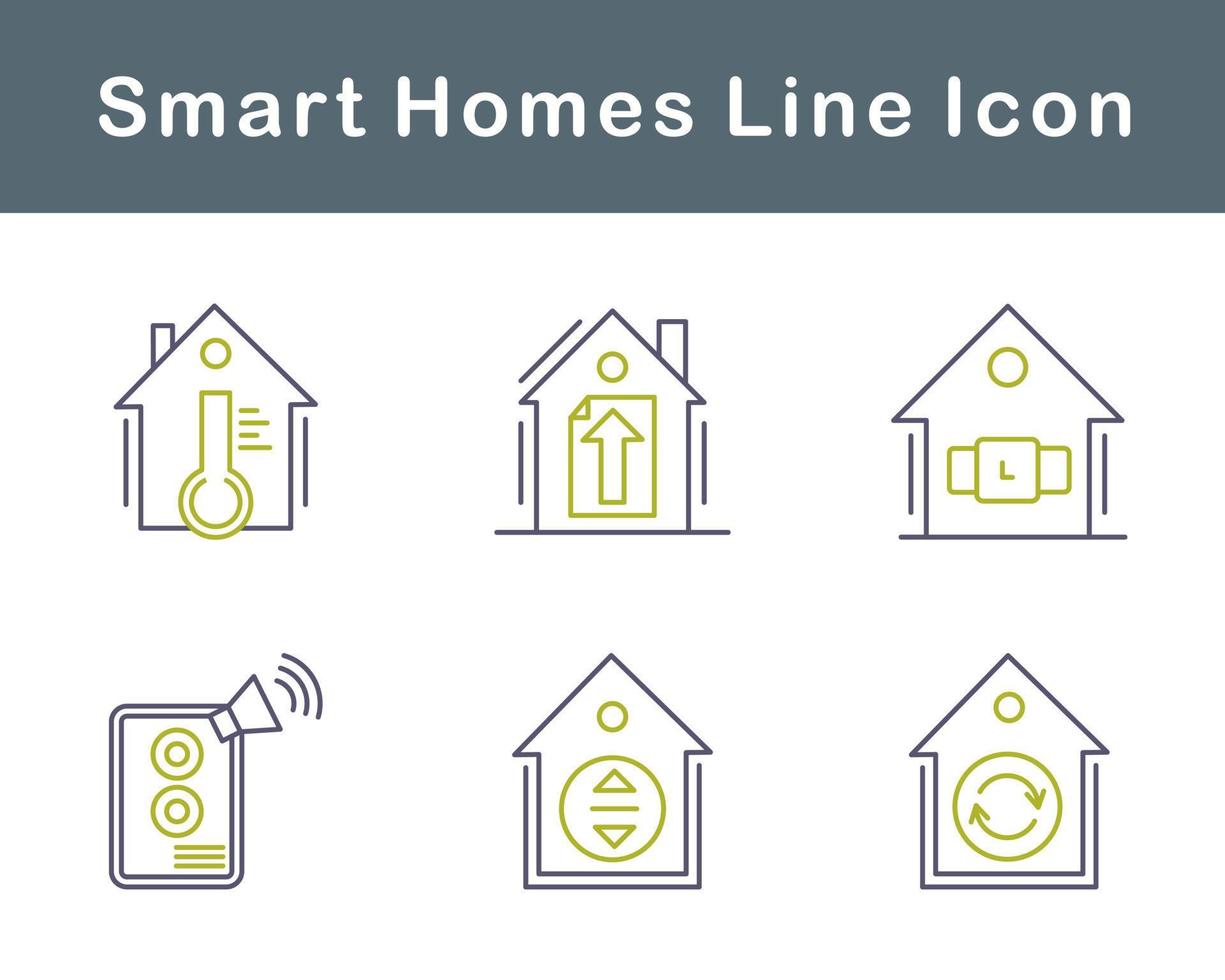 inteligente casas vector icono conjunto