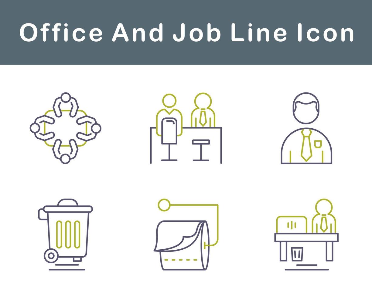 Work Office And Job Vector Icon Set