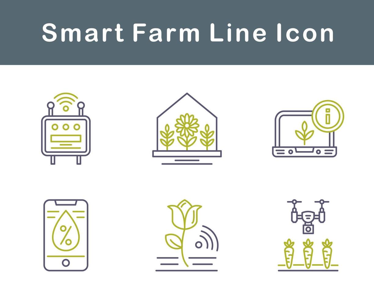 Smart Farm Vector Icon Set