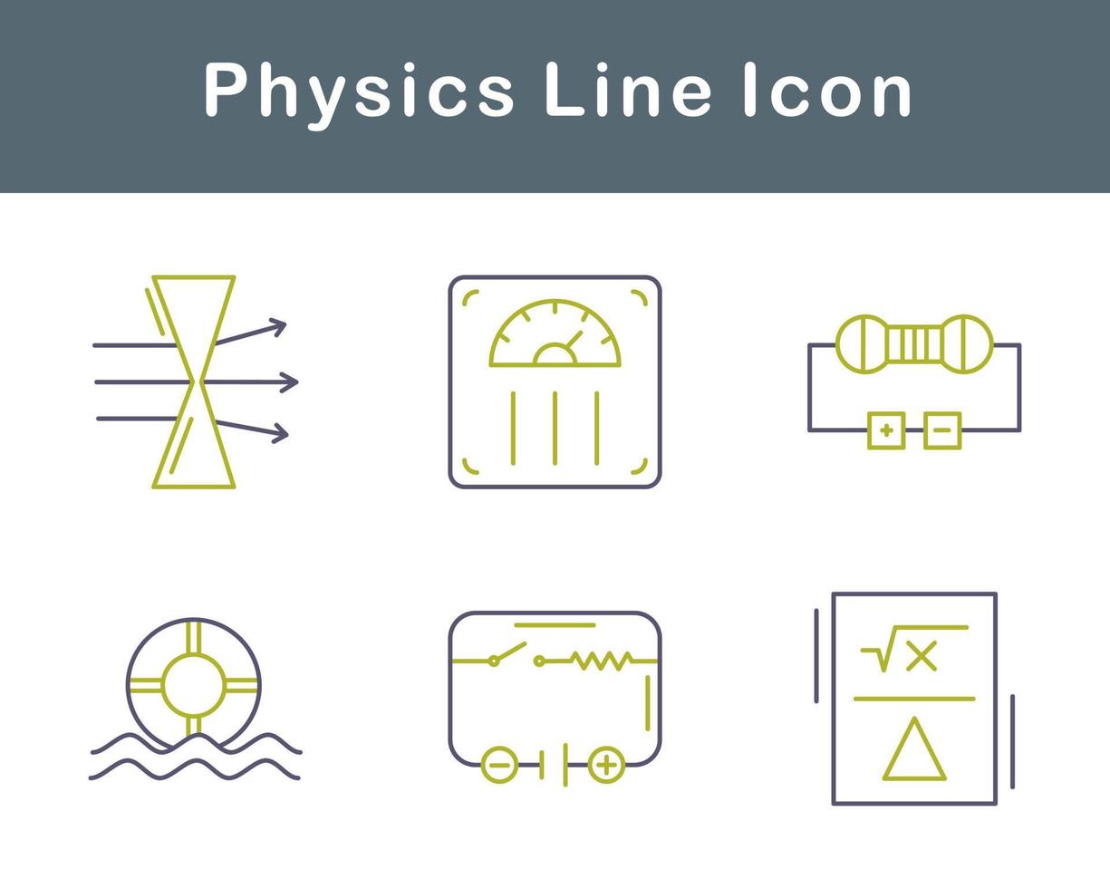 física vector icono conjunto