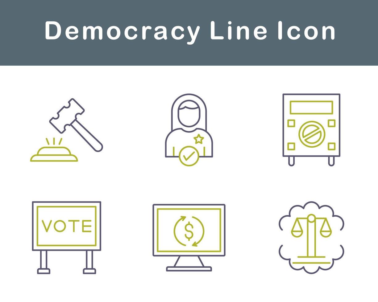 Democracy Vector Icon Set
