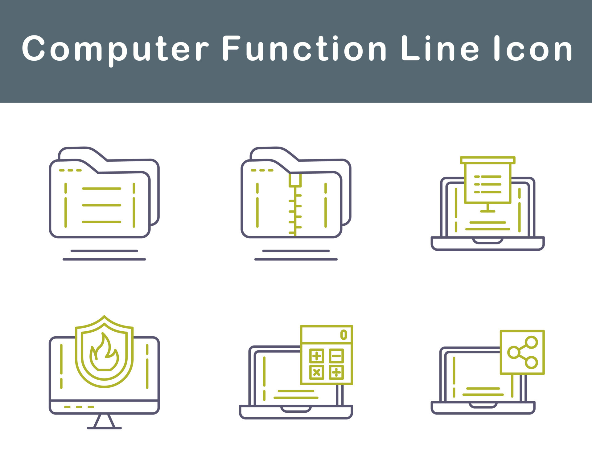 Computer Function Vector Icon Set 20708256 Vector Art at Vecteezy