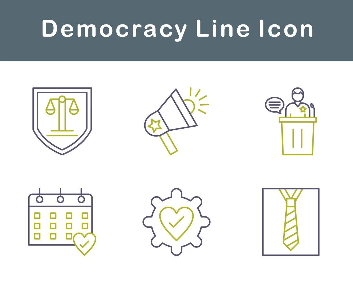 Democracy Vector Icon Set