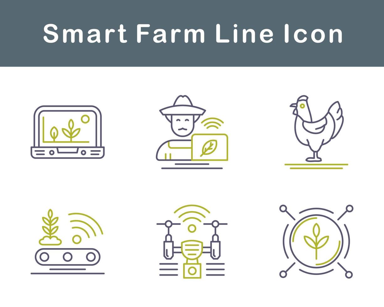 Smart Farm Vector Icon Set