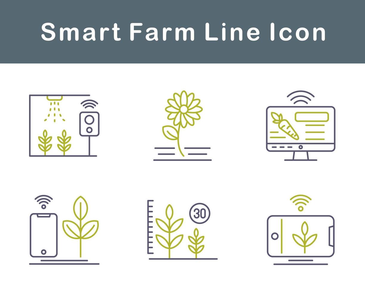Smart Farm Vector Icon Set