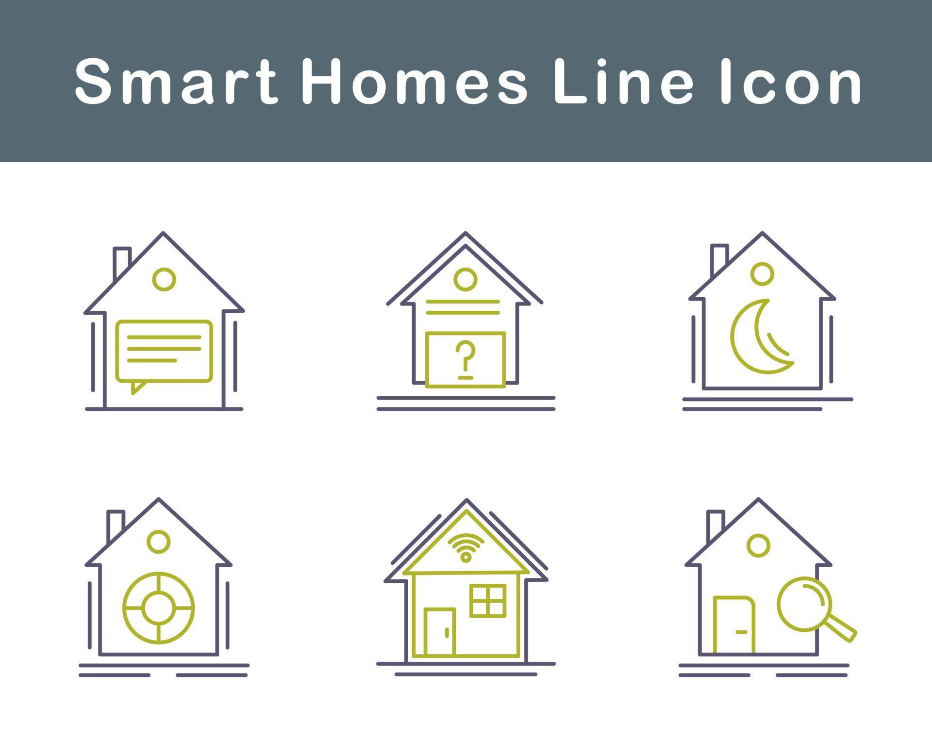Smart Homes Vector Icon Set 20708307 Vector Art at Vecteezy