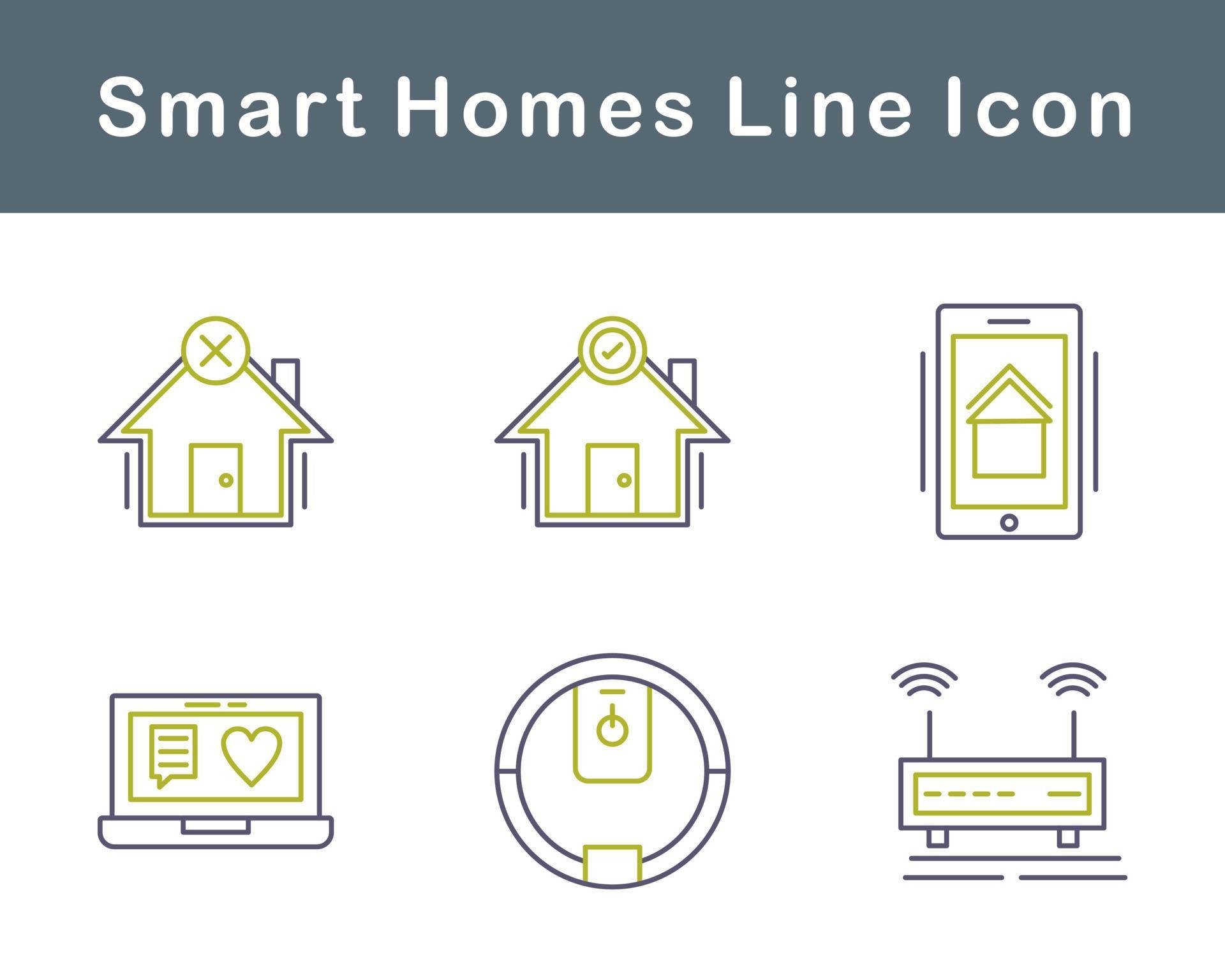 Smart Homes Vector Icon Set 20708308 Vector Art at Vecteezy