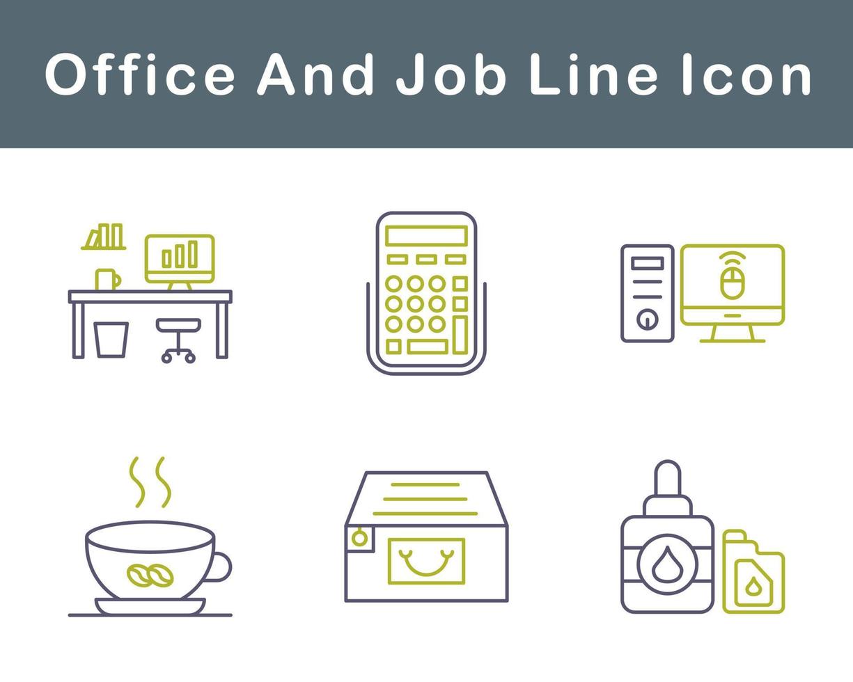 Work Office And Job Vector Icon Set