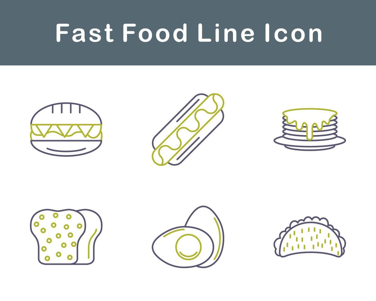 Fast Food Vector Icon Set