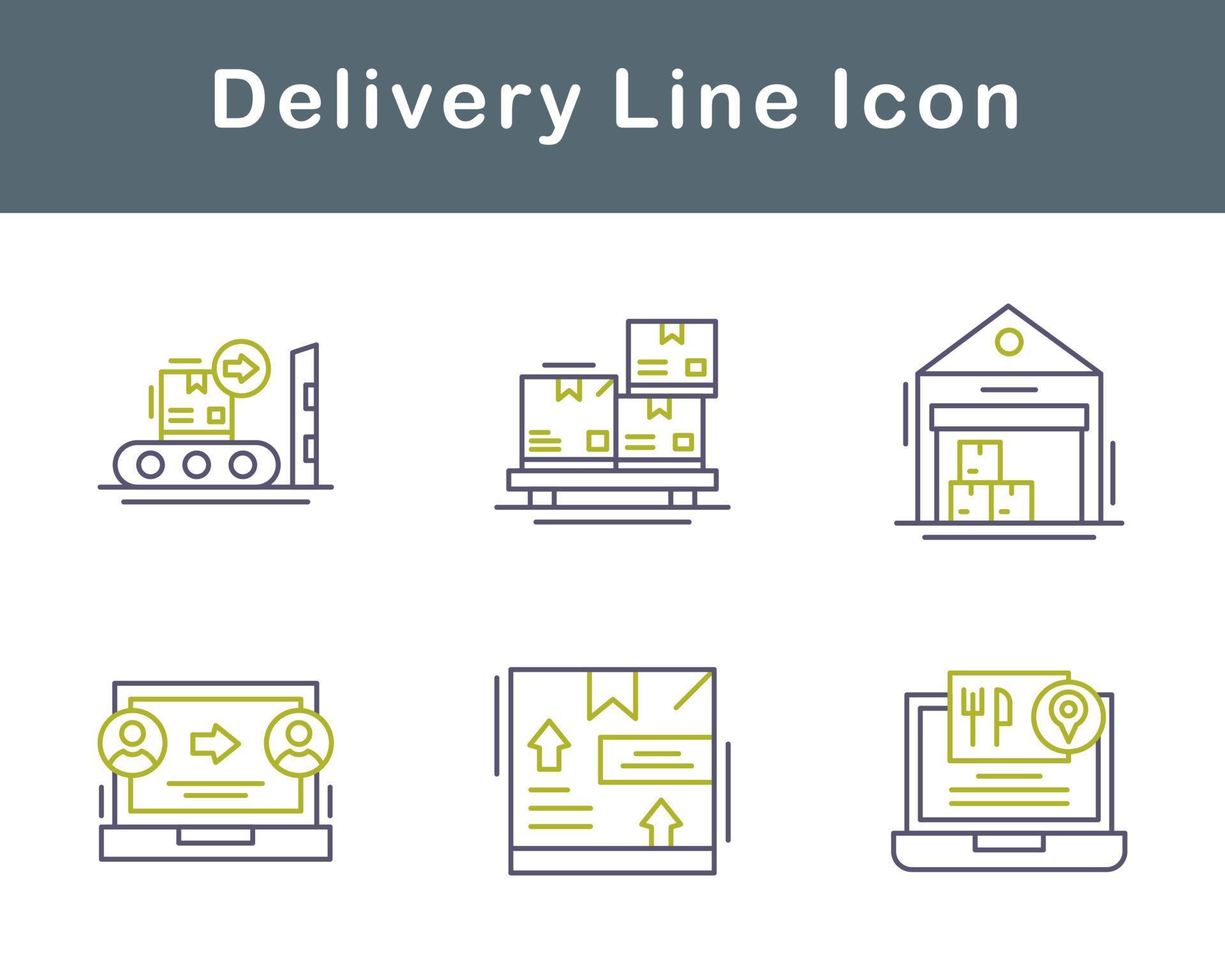 Delivery Vector Icon Set 20708371 Vector Art at Vecteezy