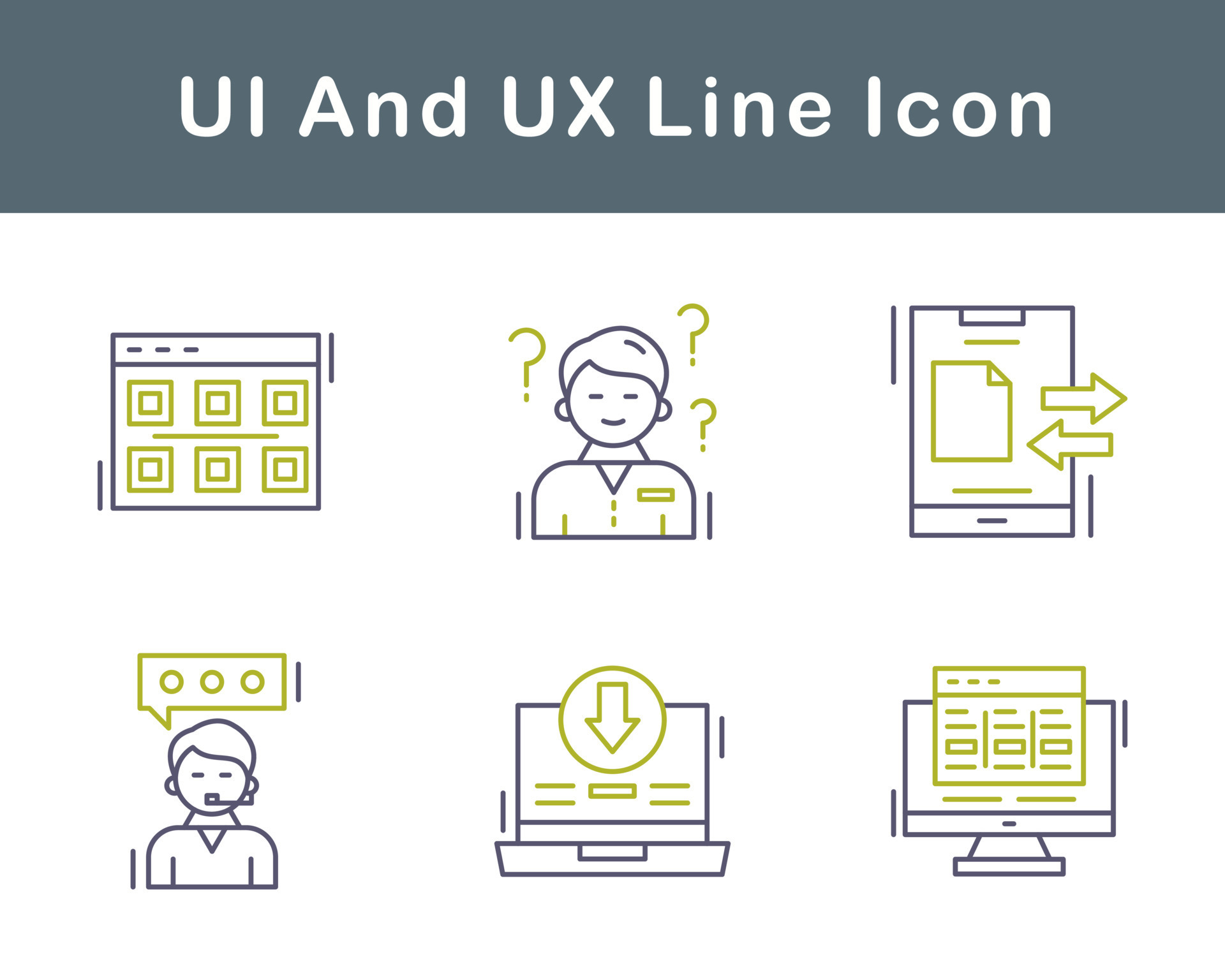 UI And UX Vector Icon Set 20708384 Vector Art at Vecteezy