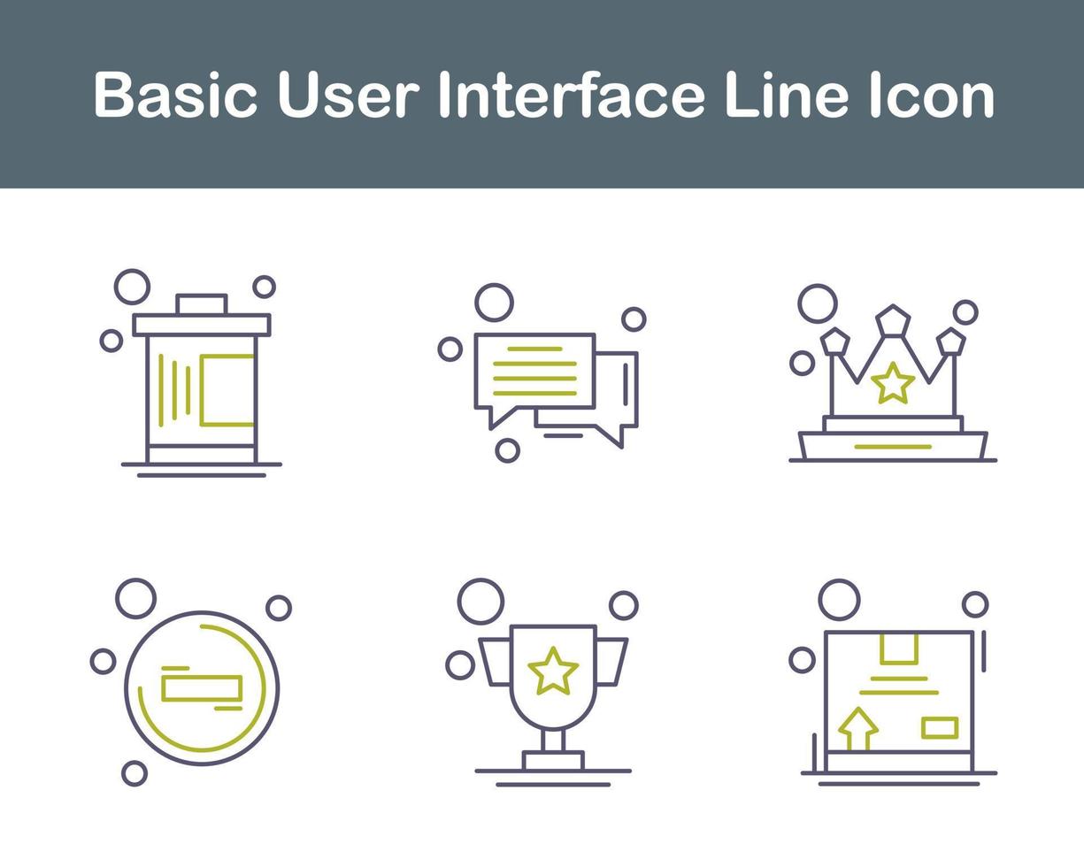 Basic User Interface Vector Icon Set