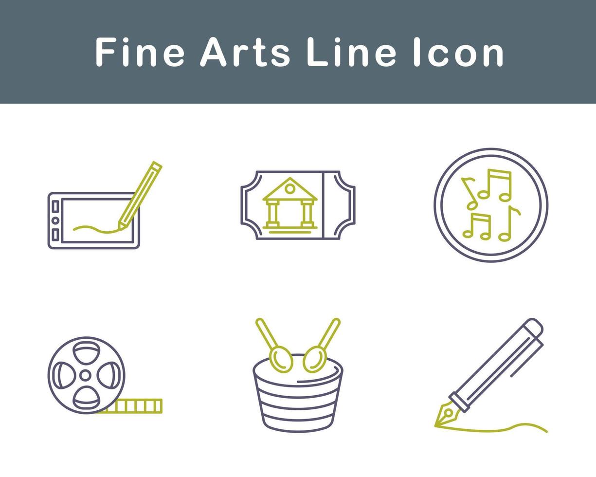 Fine Arts Vector Icon Set