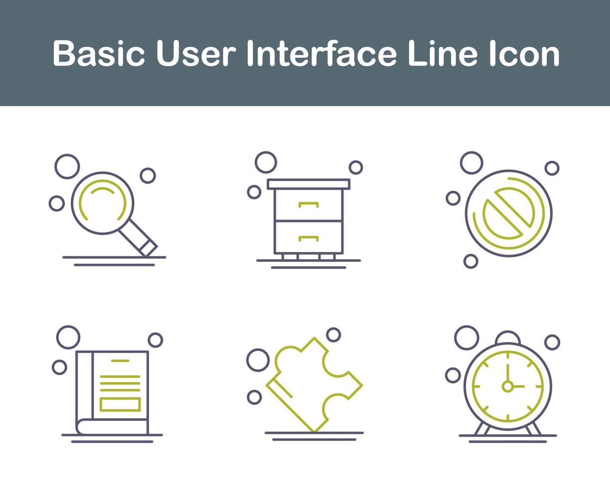 básico usuario interfaz vector icono conjunto