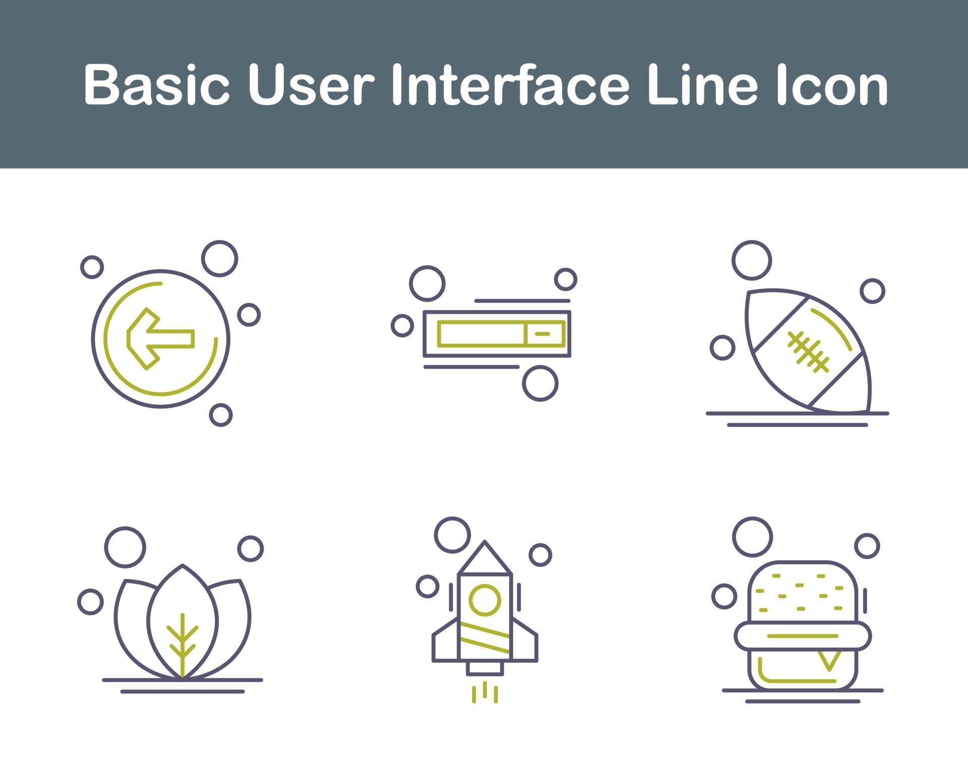 Basic User Interface Vector Icon Set 20708475 Vector Art at Vecteezy