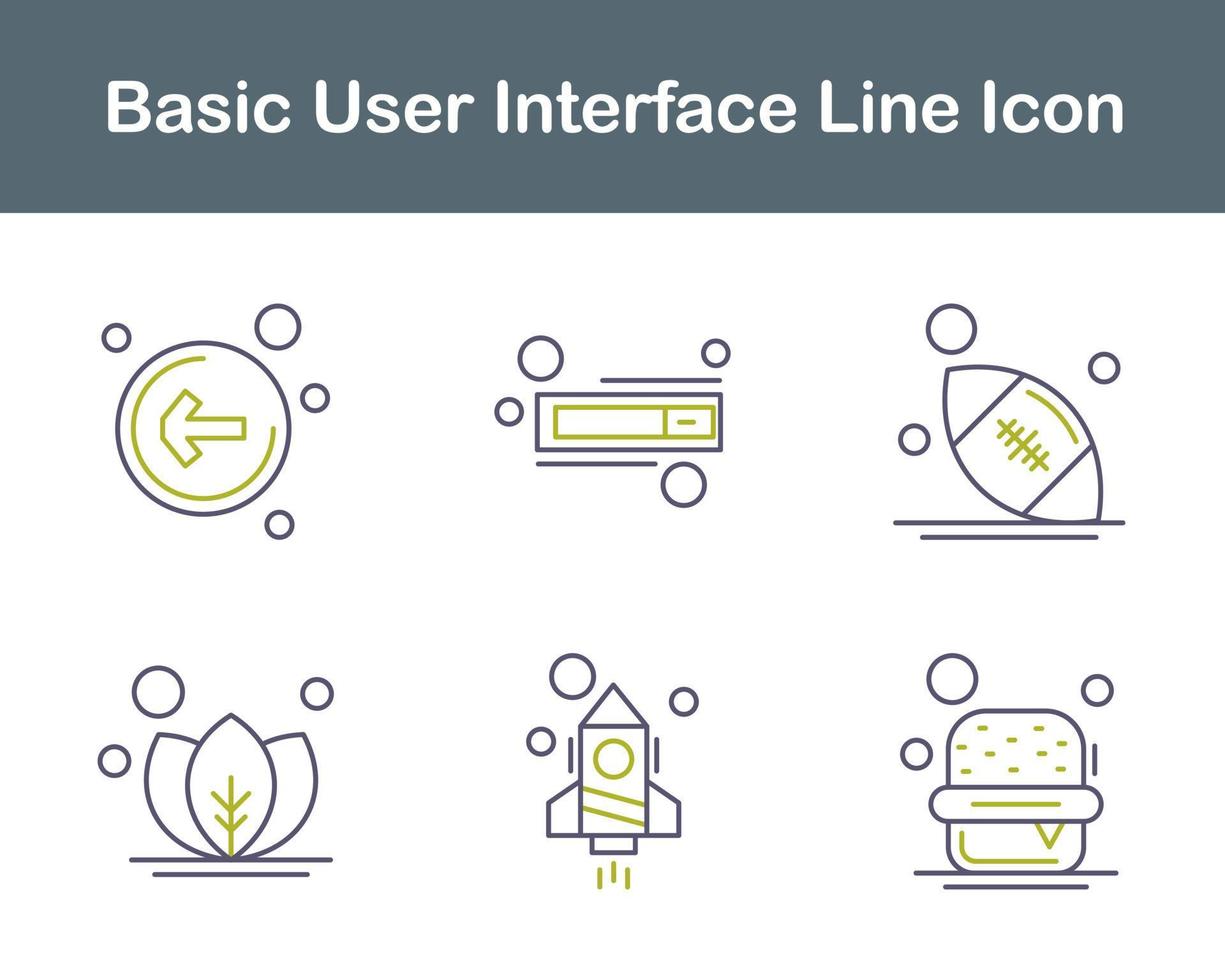 básico usuario interfaz vector icono conjunto