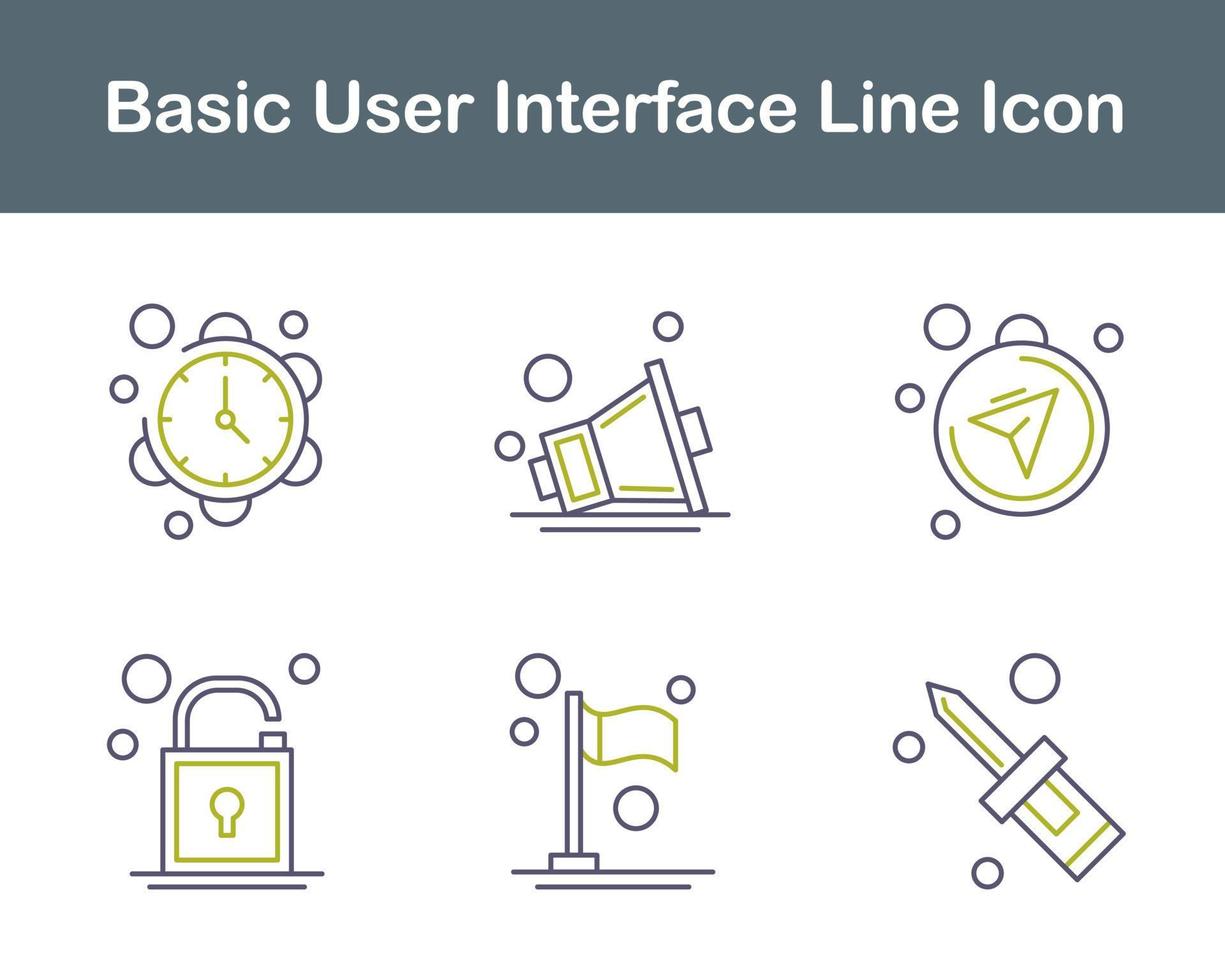 Basic User Interface Vector Icon Set