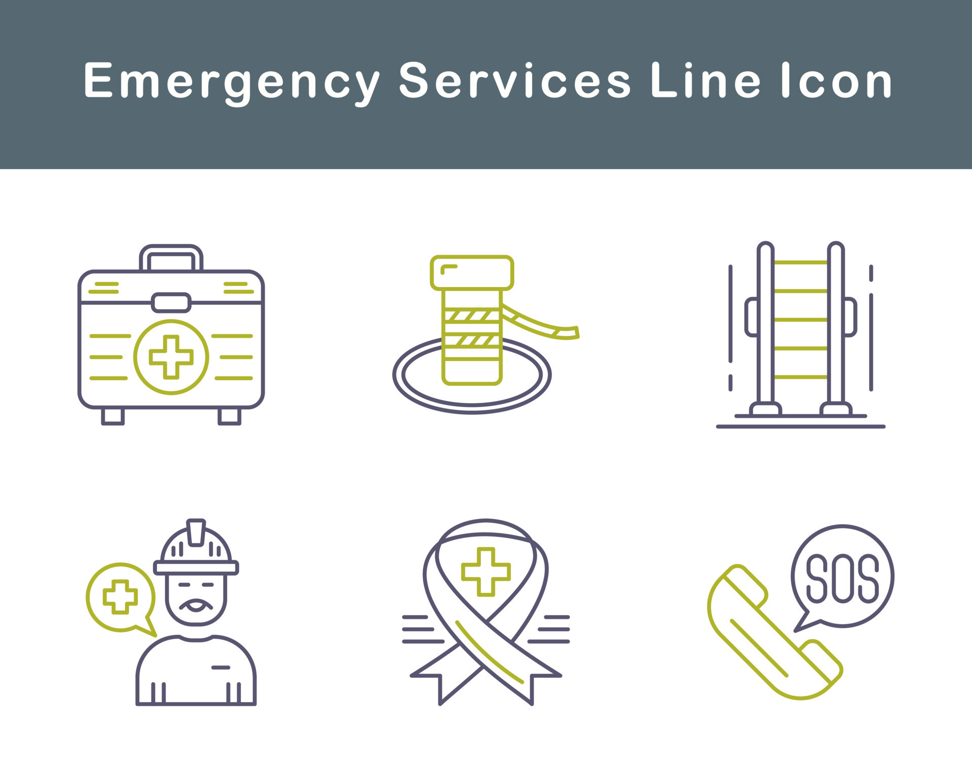 Emergency Services Vector Icon Set 20708486 Vector Art at Vecteezy