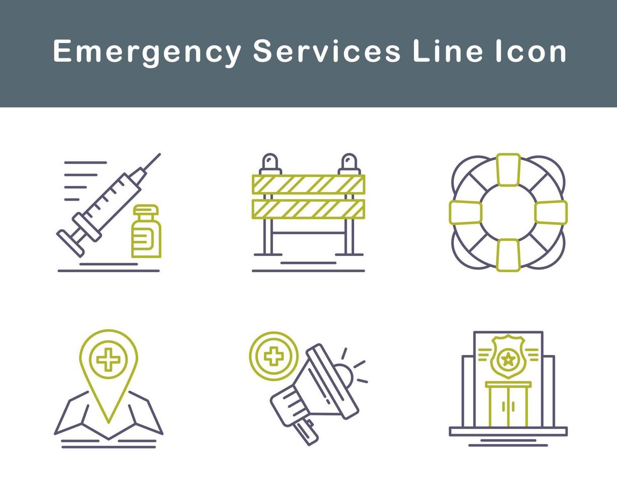 Emergency Services Vector Icon Set