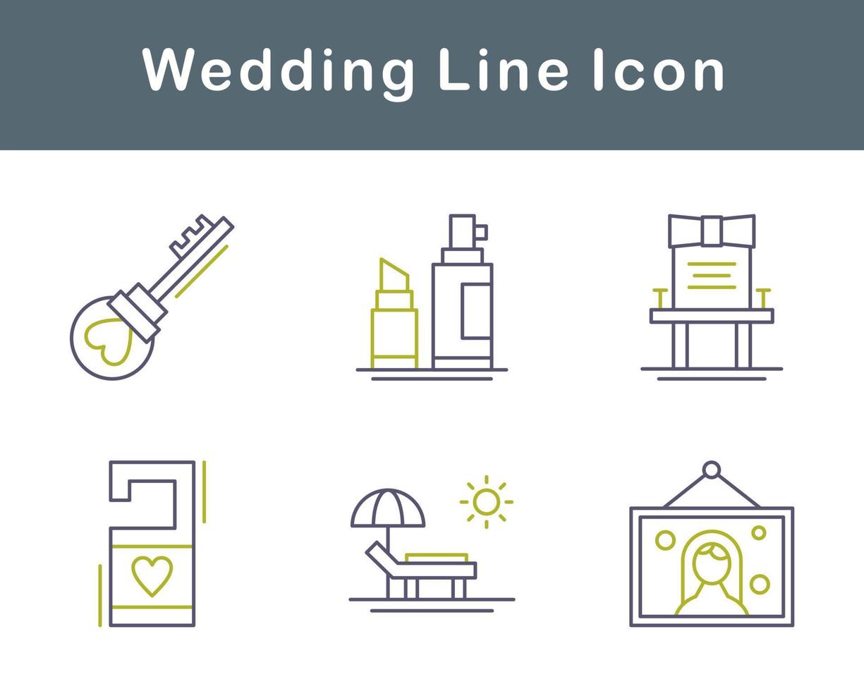 Boda vector icono conjunto