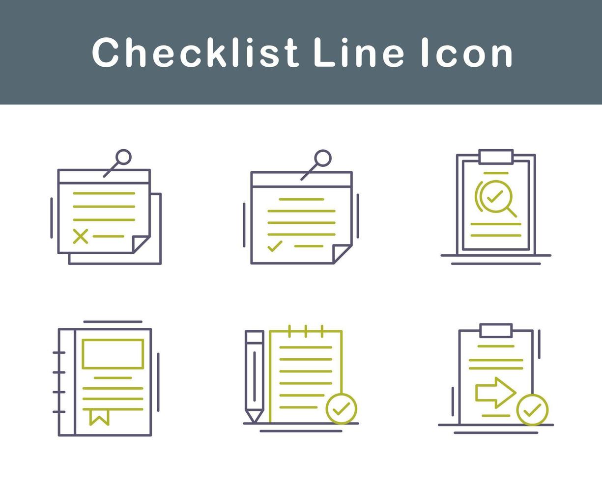 Lista de Verificación vector icono conjunto