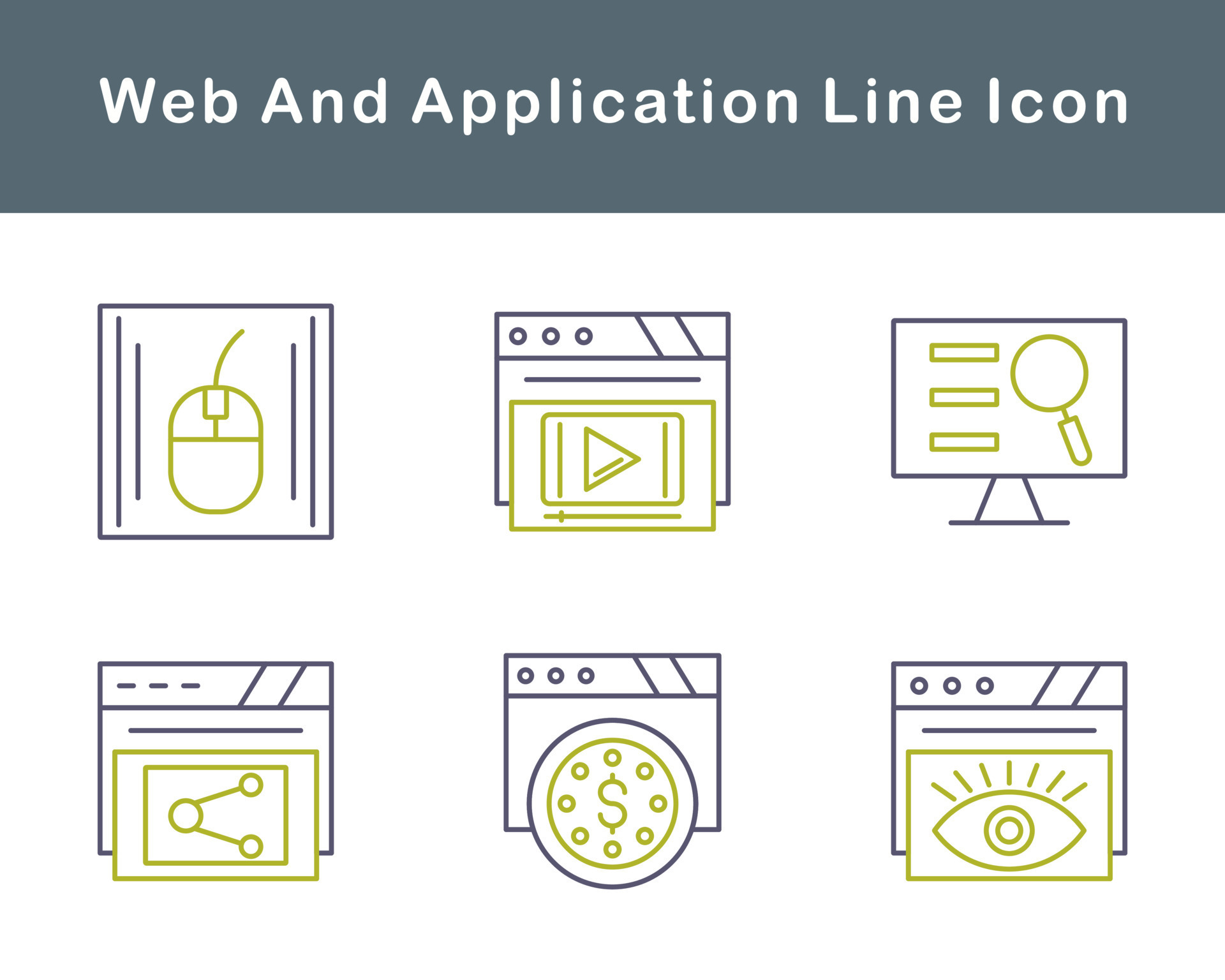 Web And Application Vector Icon Set 20708530 Vector Art at Vecteezy
