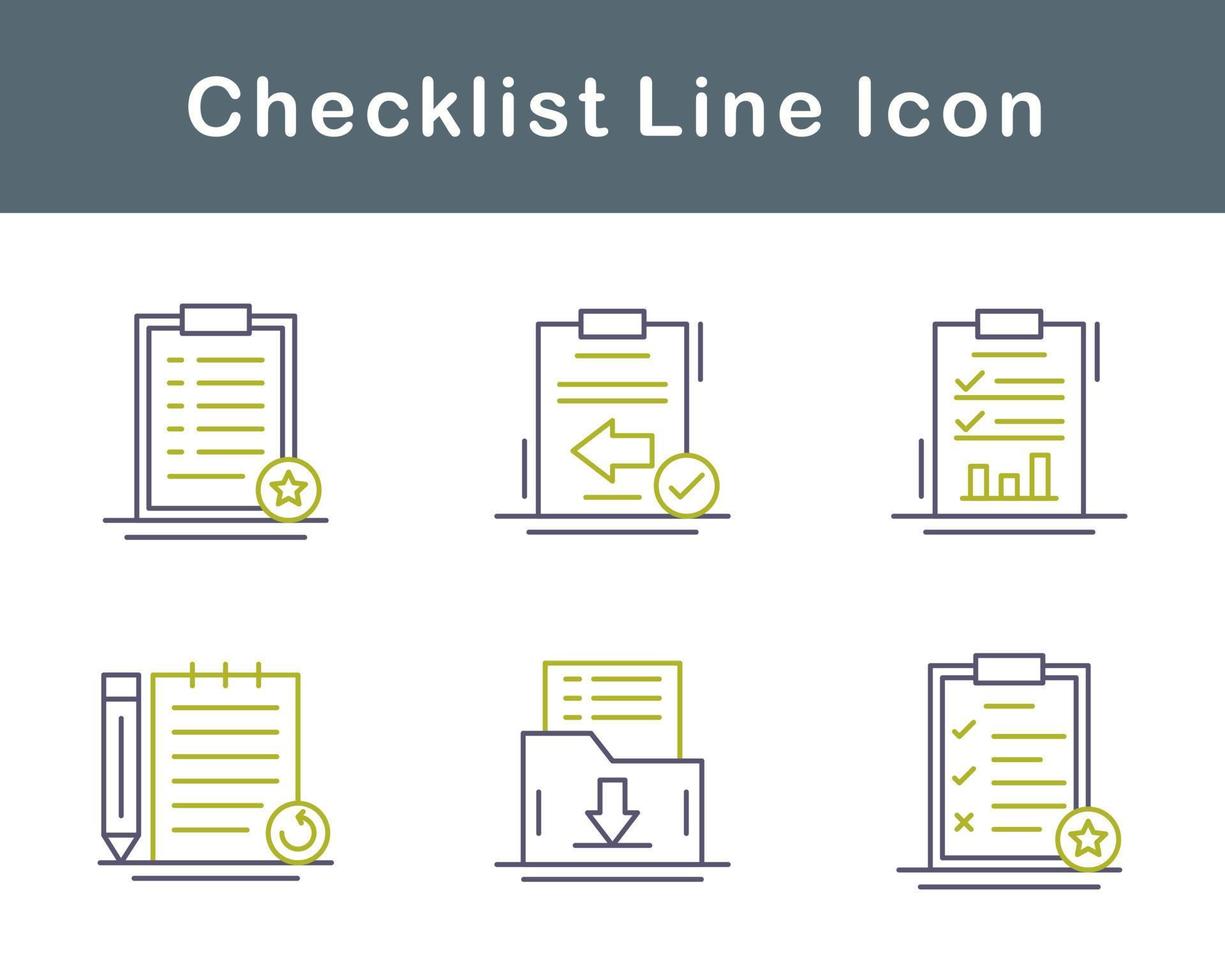 Lista de Verificación vector icono conjunto