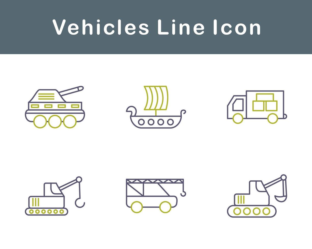 Vehicles Vector Icon Set