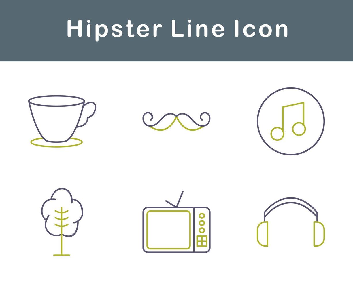 Hipster Vector Icon Set