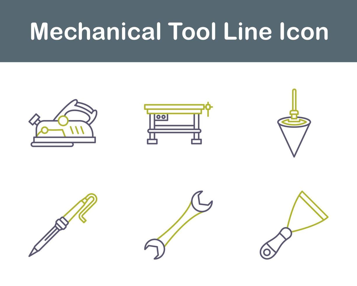 Mechanical Tool Vector Icon Set