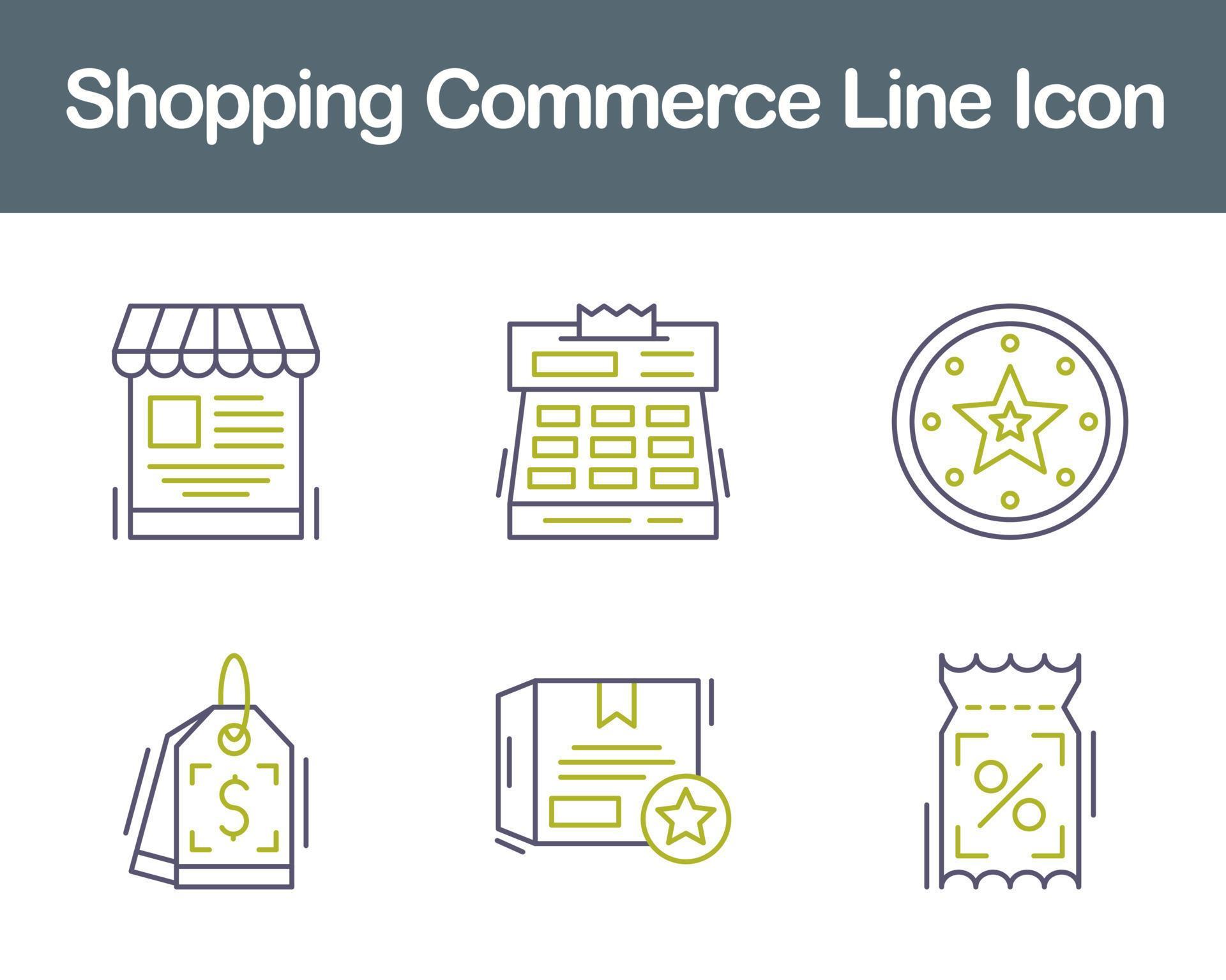 Shopping Commerce Vector Icon Set 20708643 Vector Art at Vecteezy
