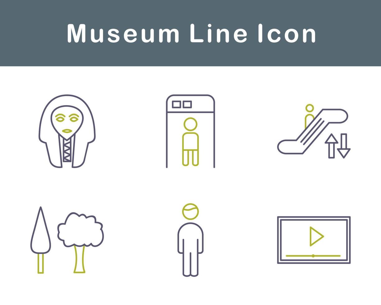 museo vector icono conjunto