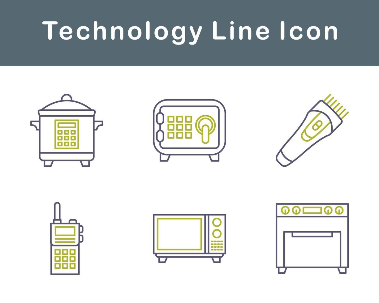 tecnología vector icono conjunto