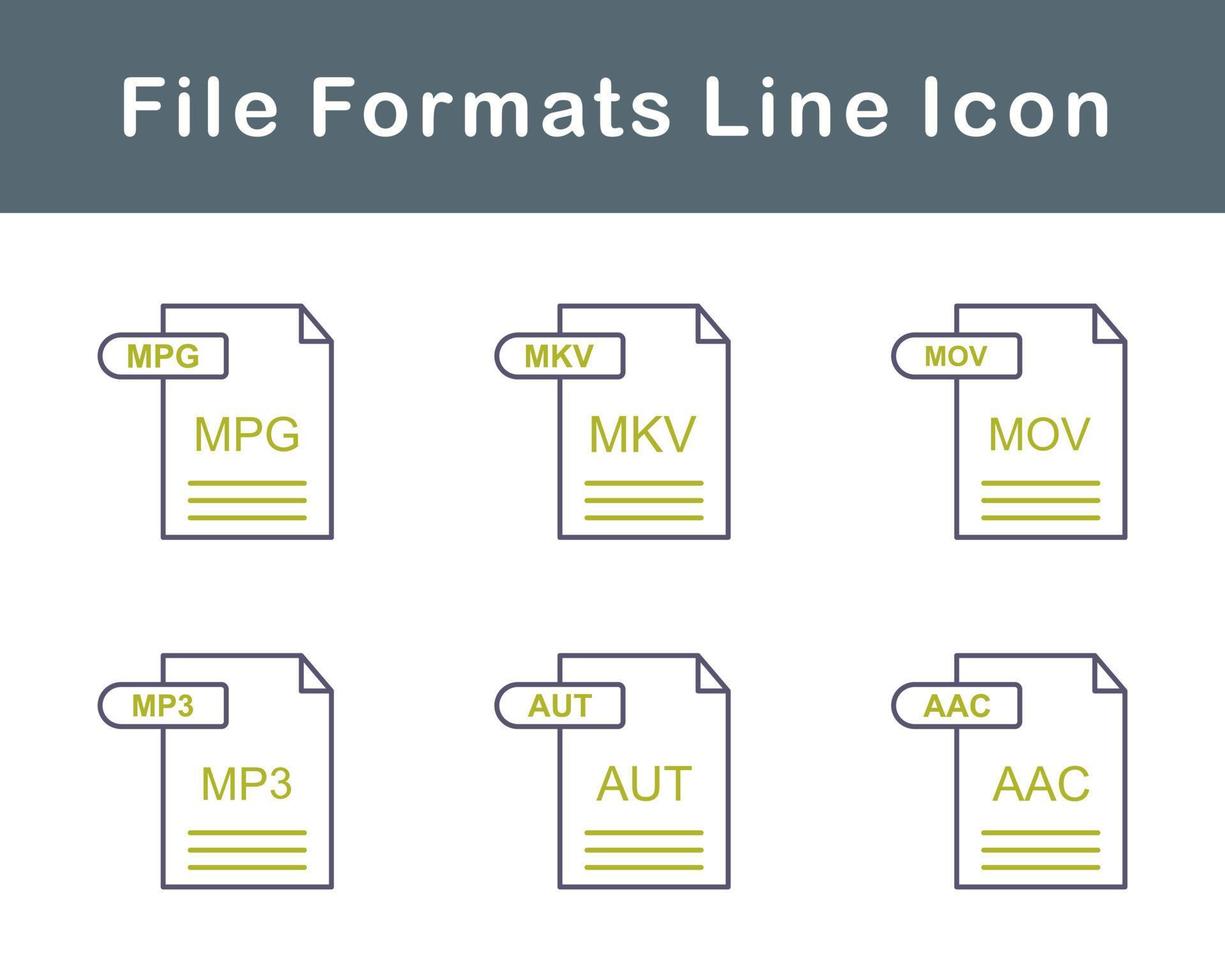 archivo formatos vector icono conjunto