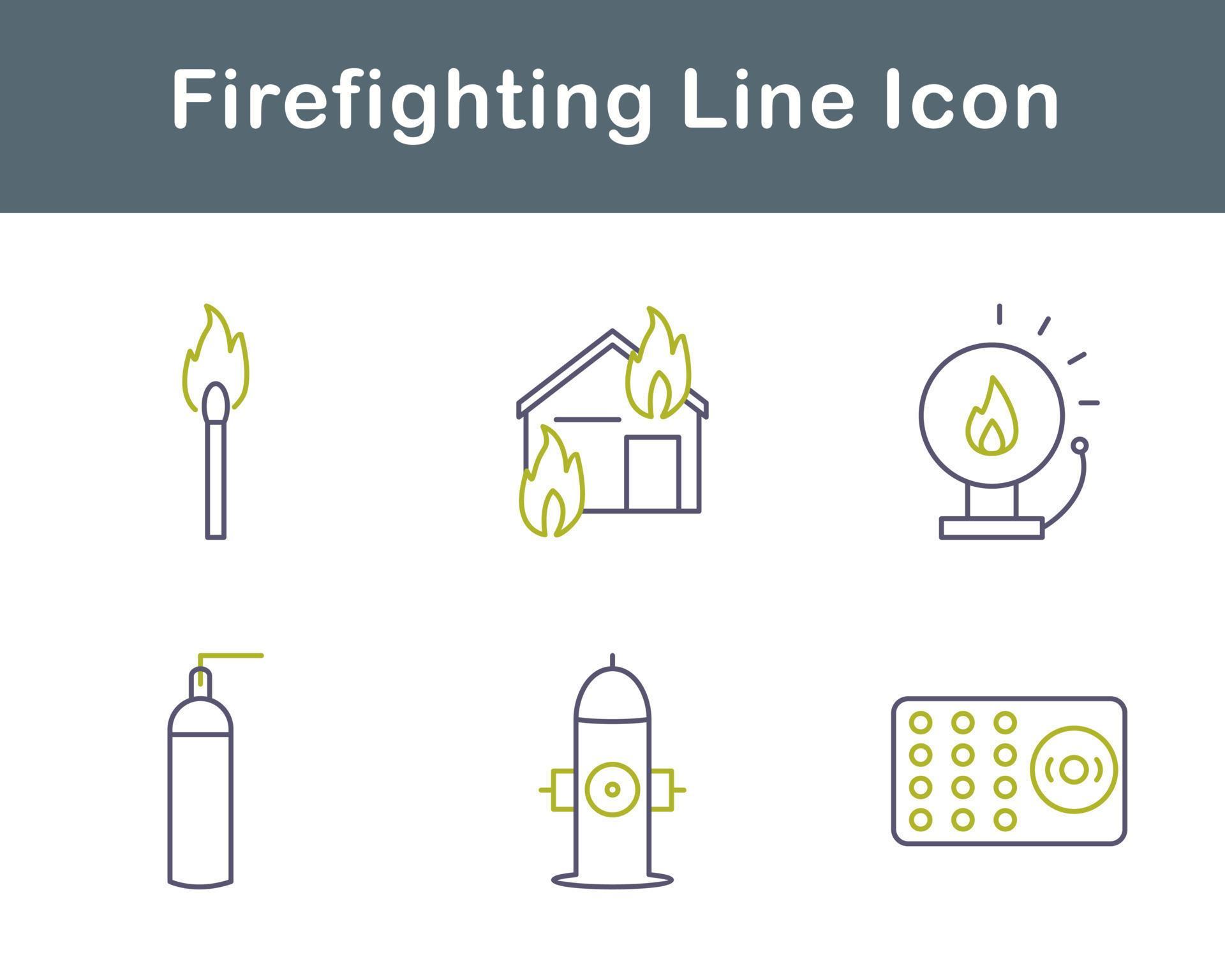 Firefighting Vector Icon Set 20708758 Vector Art at Vecteezy