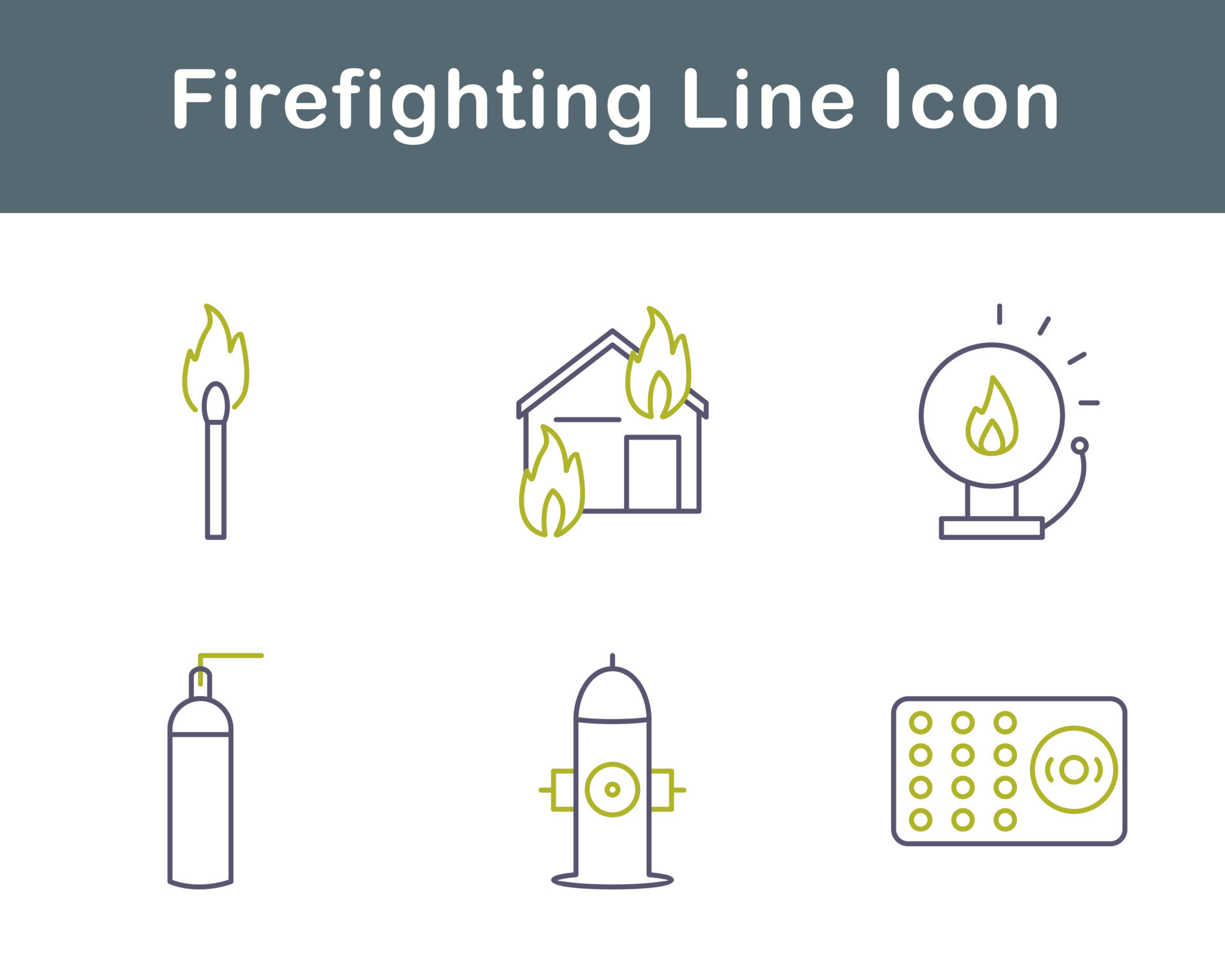 Firefighting Vector Icon Set 20708758 Vector Art at Vecteezy