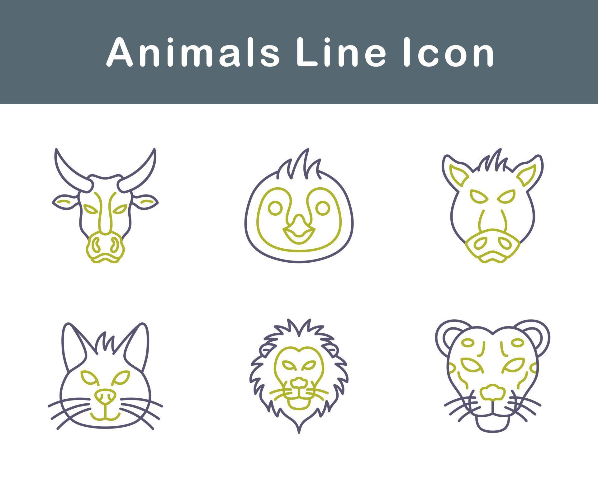 Animals Vector Icon Set 20708768 Vector Art at Vecteezy