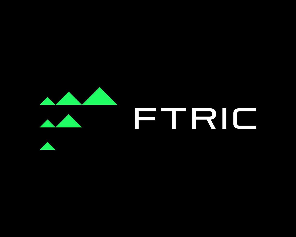 Letter F Initials Triangle Pattern Geometric Modern Abstract Futuristic Minimal Vector Logo Design
