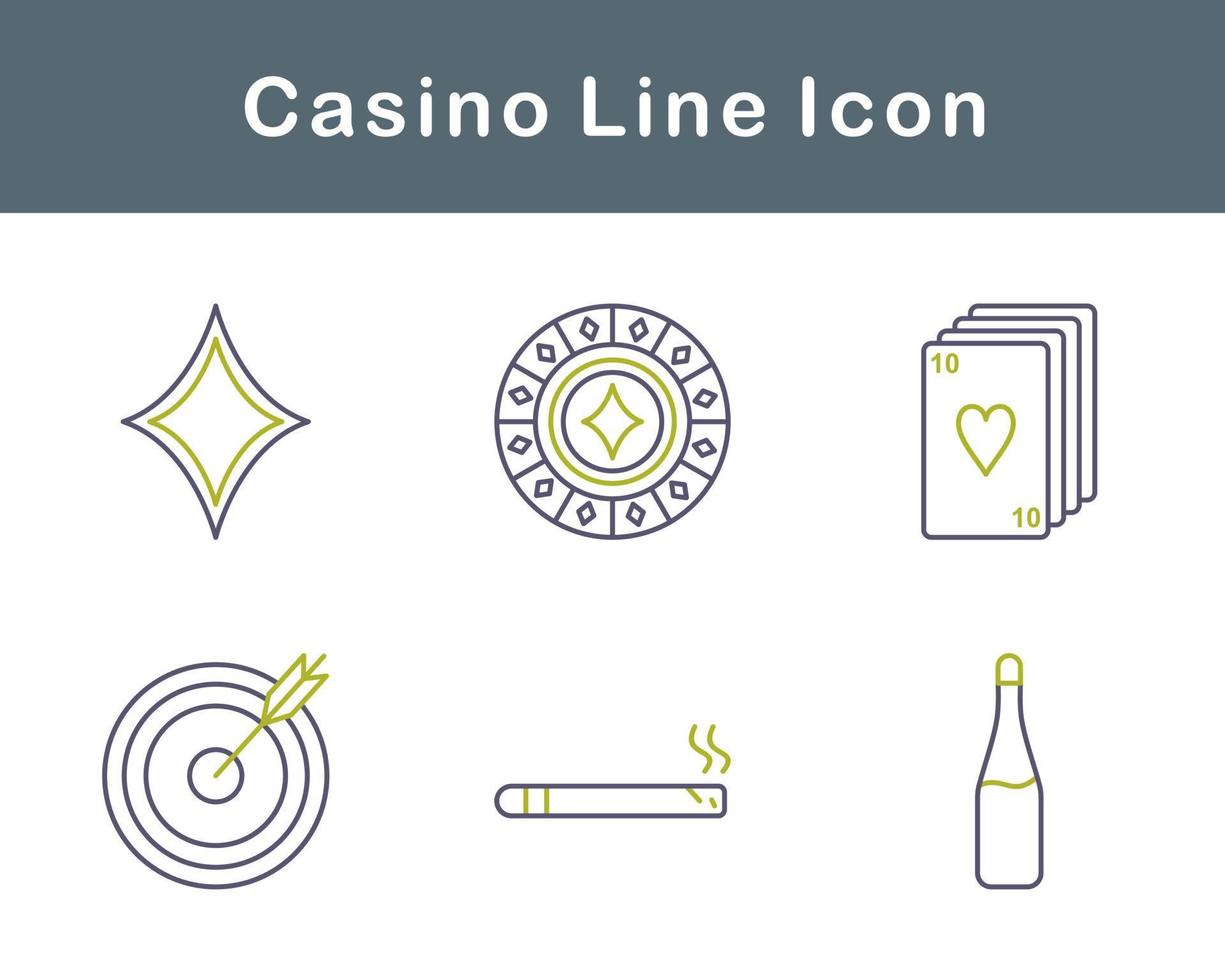 casino vector icono conjunto