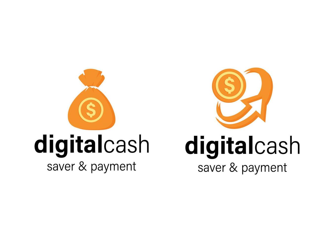 Digital Cash Money Logo Design Template Download vector
