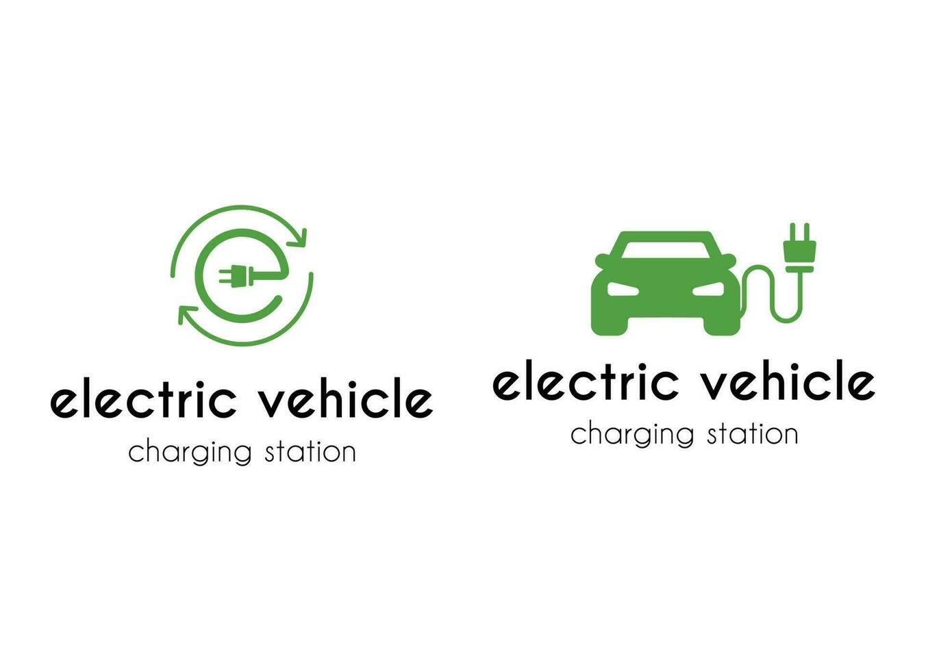 eléctrico cargando estación logo diseño modelo. vector